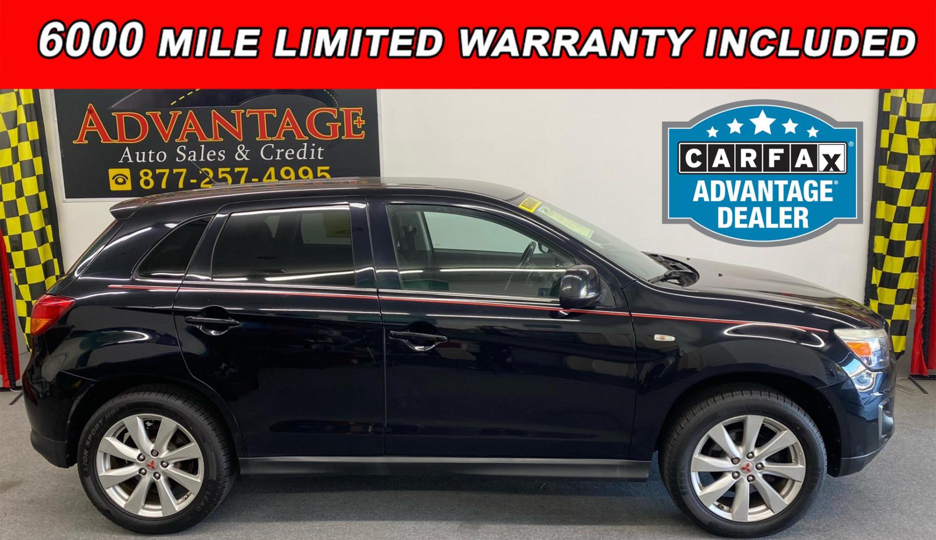 2013 BLACK /GRAY Mitsubishi Outlander Sport SE AWD (4A4AR4AU0DE) with an 2.0L L4 DOHC 16V engine, Continuously Variable Transmission transmission, located at 533 S West End Blvd., Quakertown, PA, 18951, (877) 257-4995, 40.343994, -75.303604 - Photo#0