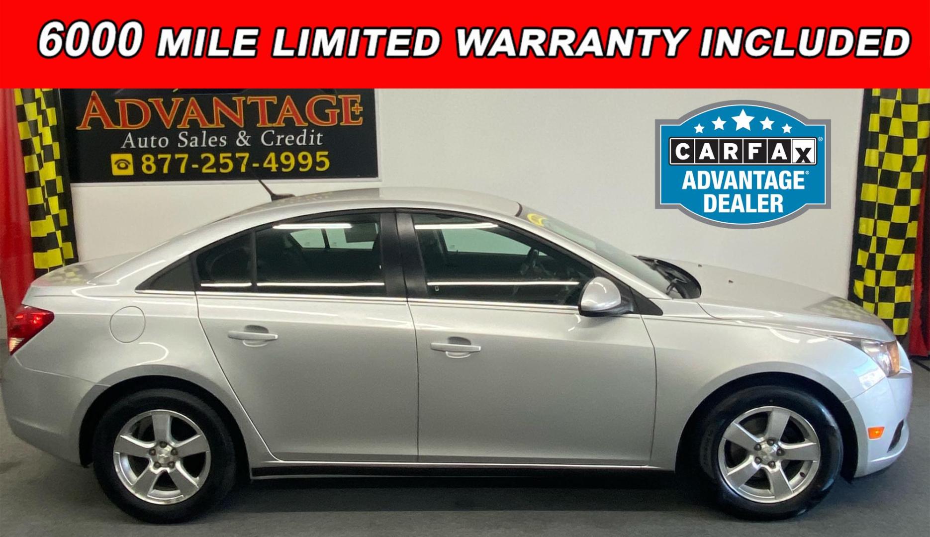 2013 SILVER /BLACK Chevrolet Cruze 1LT Auto (1G1PC5SB9D7) with an 1.4L L4 DOHC 16V TURBO engine, 6-Speed Automatic transmission, located at 533 S West End Blvd., Quakertown, PA, 18951, (877) 257-4995, 40.343994, -75.303604 - INCLUDED IN THE SALE PRICE OF EVERY VEHICLE: 48 Hour Money Back Guarantee 6 Month - 6,000 Mile Warranty Brand New PA State Inspection & Emission $10 Oil Changes for the Life of the Loan Complete CARFAX - Photo#0