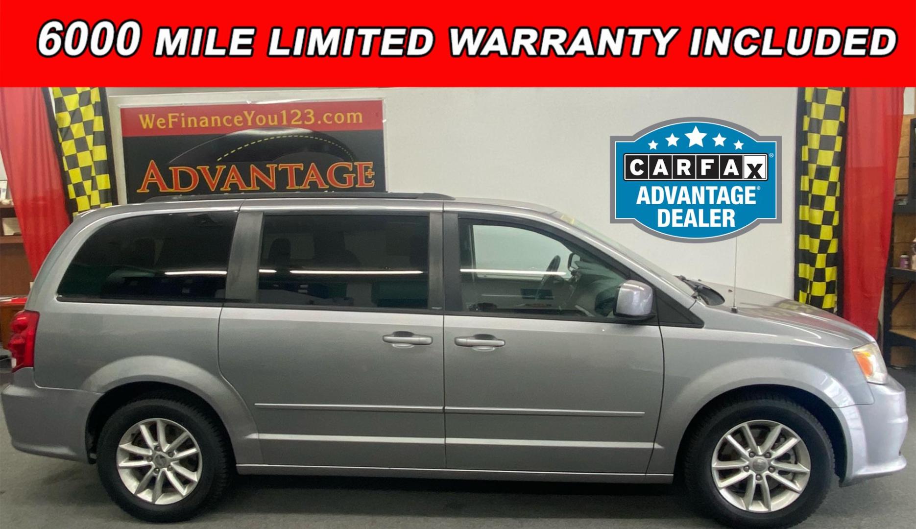 2014 SILVER /BLACK Dodge Grand Caravan SXT (2C4RDGCG7ER) with an 3.6L V6 DOHC 24V engine, 6-Speed Automatic transmission, located at 533 S West End Blvd., Quakertown, PA, 18951, (877) 257-4995, 40.343994, -75.303604 - Photo#0