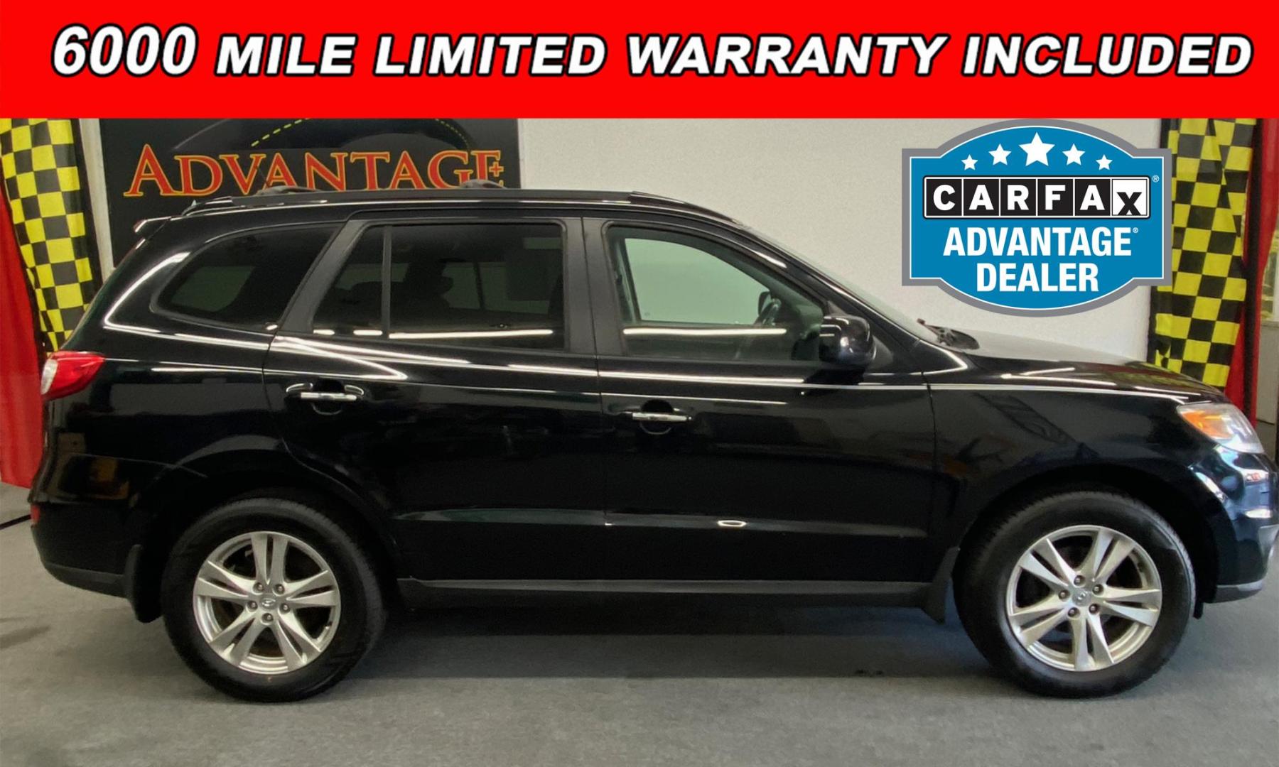 2012 BLACK /BLACK Hyundai Santa Fe Limited 3.5 4WD (5XYZKDAG9CG) with an 3.5L V6 DOHC 24V engine, 6-Speed Automatic transmission, located at 533 S West End Blvd., Quakertown, PA, 18951, (877) 257-4995, 40.343994, -75.303604 - INCLUDED IN THE SALE PRICE OF EVERY VEHICLE: 48 Hour Money Back Guarantee 6 Month - 6,000 Mile Warranty Brand New PA State Inspection & Emission $10 Oil Changes for the Life of the Loan Complete CARFAX - Photo#0